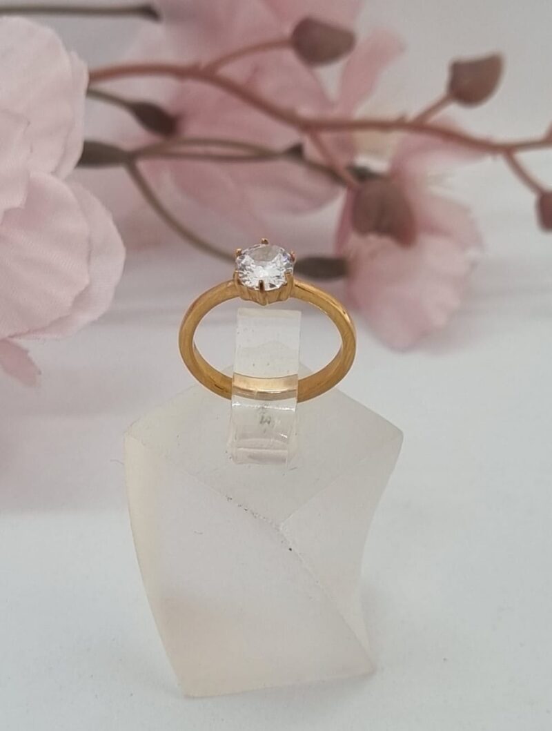 ANILLO ROSEGOLD CON CIRCONIA CENTRO